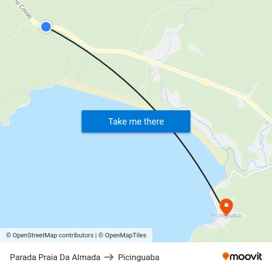 Parada Praia Da Almada to Picinguaba map