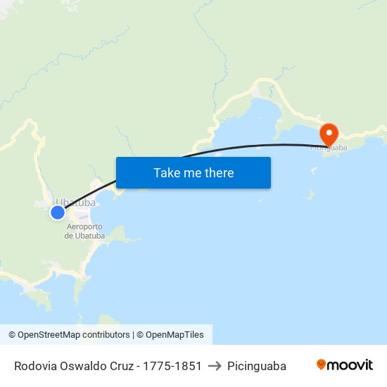 Rodovia Oswaldo Cruz -  1775-1851 to Picinguaba map