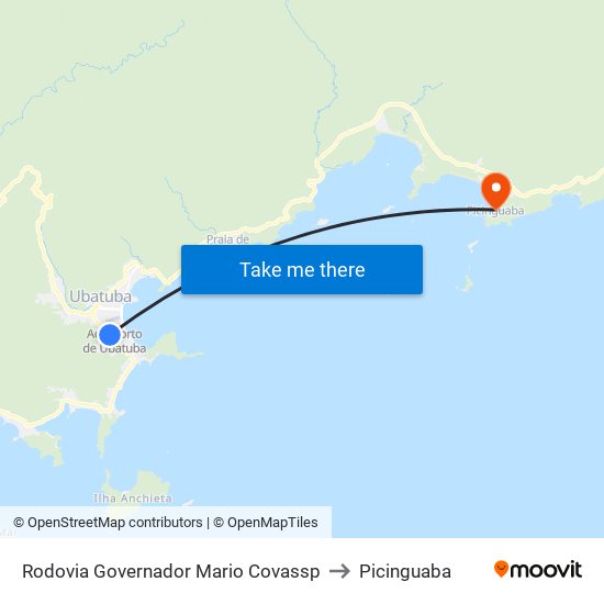 Rodovia Governador Mario Covassp to Picinguaba map