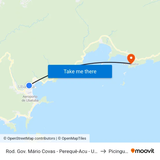 Rod. Gov. Mário Covas - Perequê-Acu -  Ubatuba - SP to Picinguaba map