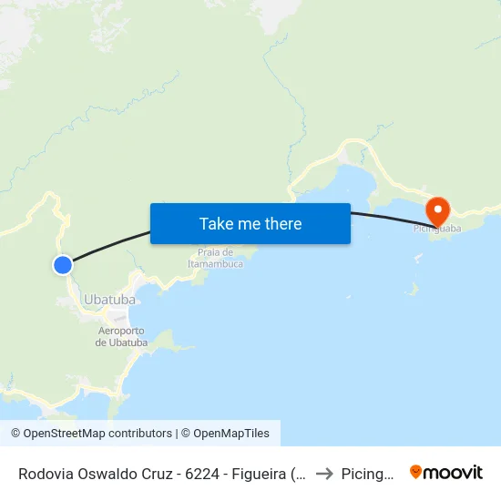 Rodovia Oswaldo Cruz -  6224 - Figueira (Pé Da Serra) to Picinguaba map