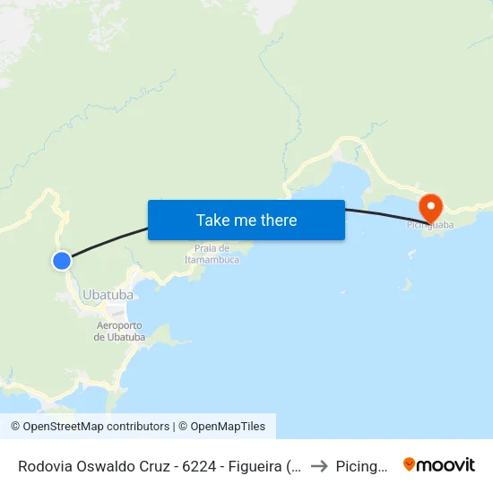 Rodovia Oswaldo Cruz -  6224 - Figueira (Pé Da Serra) to Picinguaba map