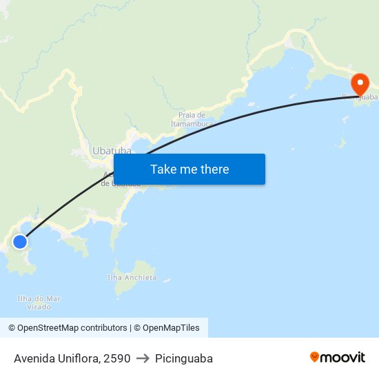 Avenida Uniflora, 2590 to Picinguaba map