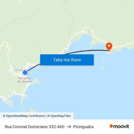 Rua Coronel Domiciano 352-460 to Picinguaba map