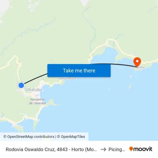 Rodovia Oswaldo Cruz, 4843 - Horto (Morro Das Moças) to Picinguaba map