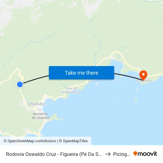 Rodovia Oswaldo Cruz - Figueira (Pé Da Serra) -  Ubatuba - SP to Picinguaba map