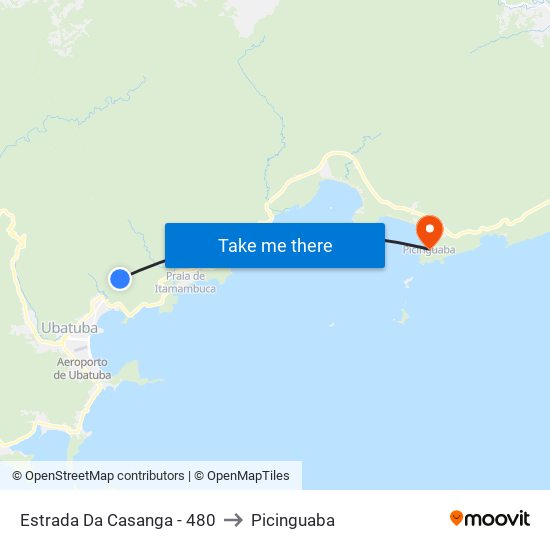 Estrada Da Casanga -  480 to Picinguaba map