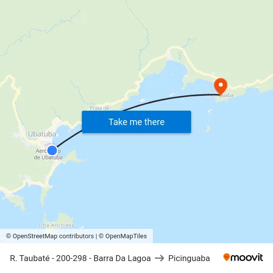 R. Taubaté -  200-298 - Barra Da Lagoa to Picinguaba map