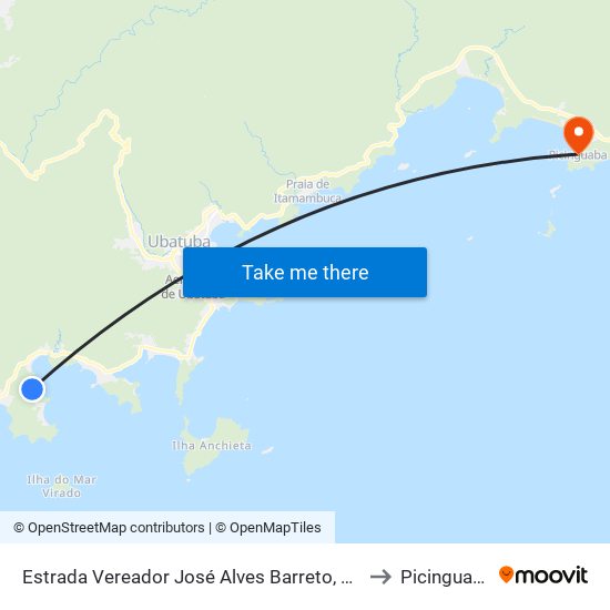 Estrada Vereador José Alves Barreto, 590 to Picinguaba map