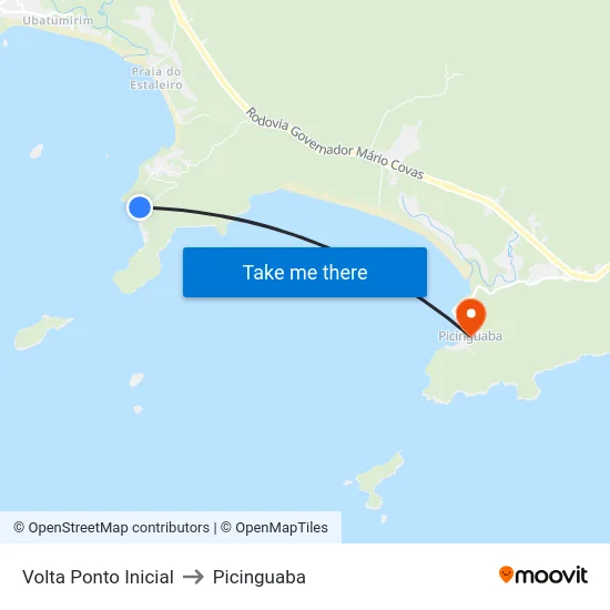 Volta Ponto Inicial to Picinguaba map