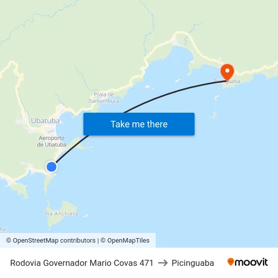 Rodovia Governador Mario Covas 471 to Picinguaba map