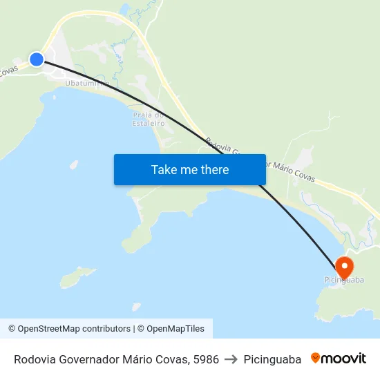 Rodovia Governador Mário Covas, 5986 to Picinguaba map