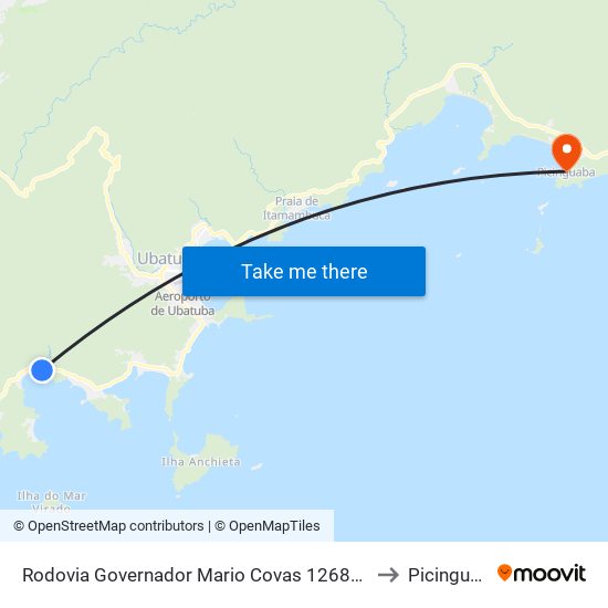 Rodovia Governador Mario Covas  12684-12800 to Picinguaba map