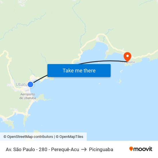 Av. São Paulo -  280 - Perequê-Acu to Picinguaba map