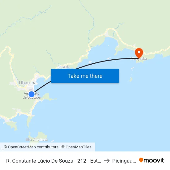 R. Constante Lúcio De Souza -  212 - Estufa I to Picinguaba map