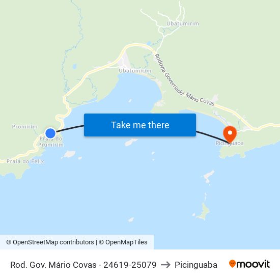 Rod. Gov. Mário Covas -  24619-25079 to Picinguaba map