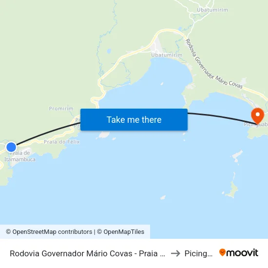 Rodovia Governador Mário Covas - Praia Do Itamambuca to Picinguaba map