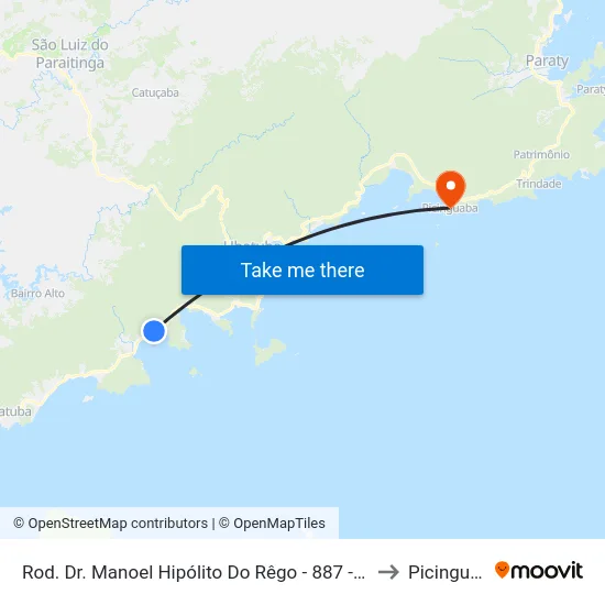 Rod. Dr. Manoel Hipólito Do Rêgo -  887 - Lagoinha to Picinguaba map
