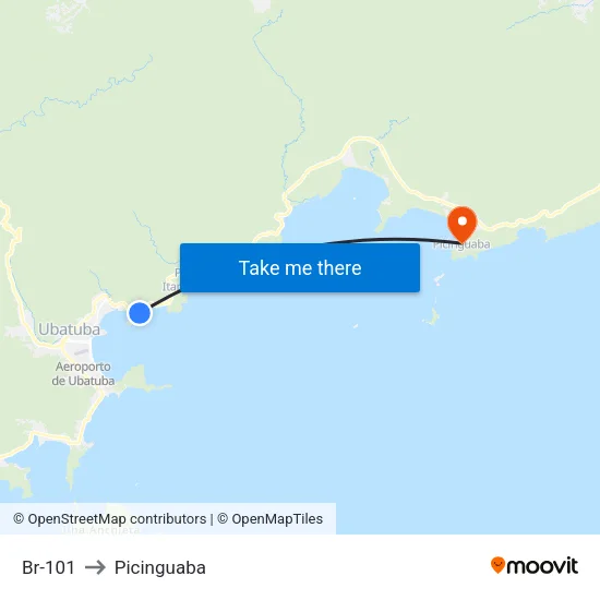 Br-101 to Picinguaba map