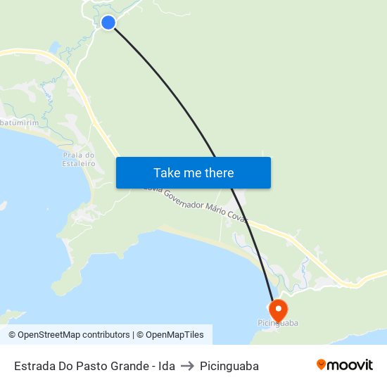 Estrada Do Pasto Grande - Ida to Picinguaba map