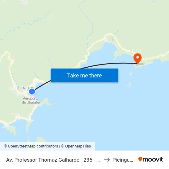 Av. Professor Thomaz Galhardo -  235 - Centro to Picinguaba map
