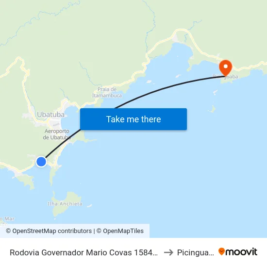 Rodovia Governador Mario Covas  1584-1630 to Picinguaba map