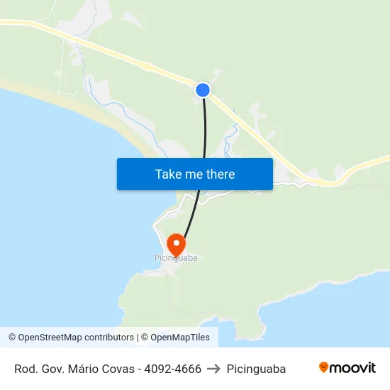 Rod. Gov. Mário Covas -  4092-4666 to Picinguaba map