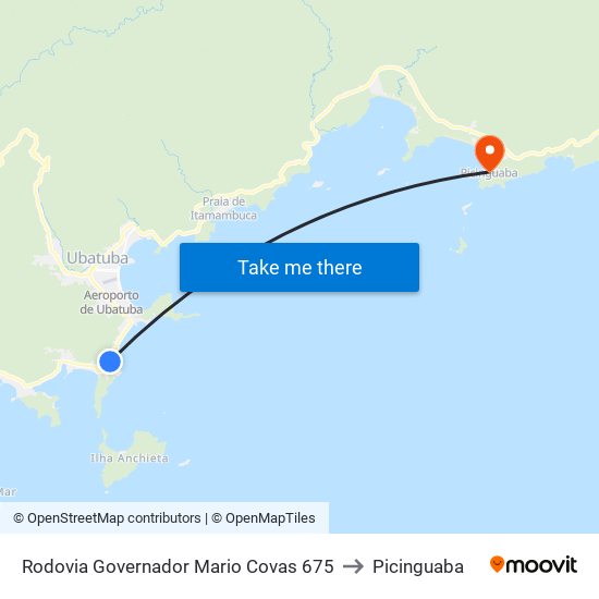 Rodovia Governador Mario Covas 675 to Picinguaba map