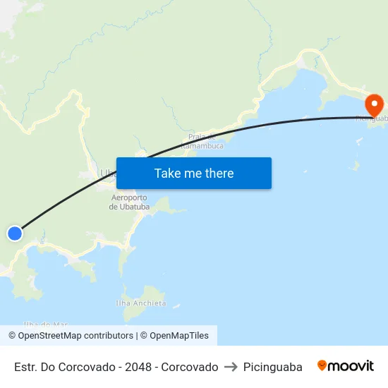 Estr. Do Corcovado -  2048 - Corcovado to Picinguaba map
