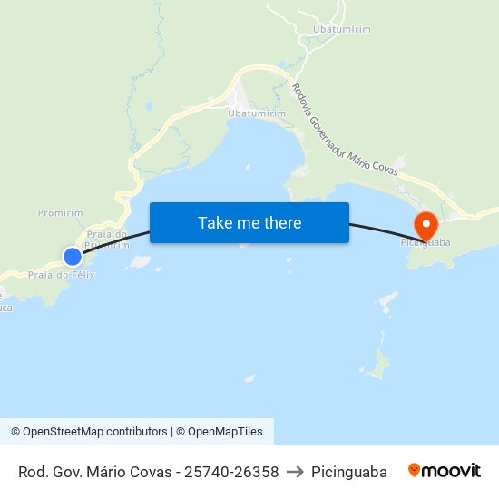 Rod. Gov. Mário Covas -  25740-26358 to Picinguaba map