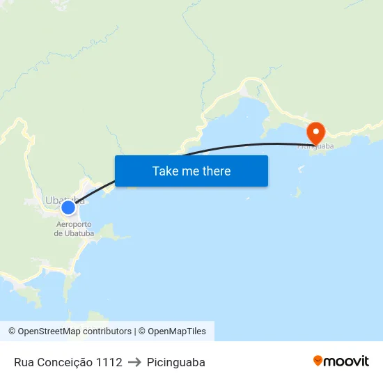 Rua Conceição 1112 to Picinguaba map