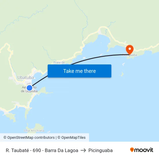 R. Taubaté -  690 - Barra Da Lagoa to Picinguaba map