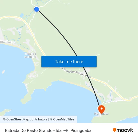 Estrada Do Pasto Grande - Ida to Picinguaba map