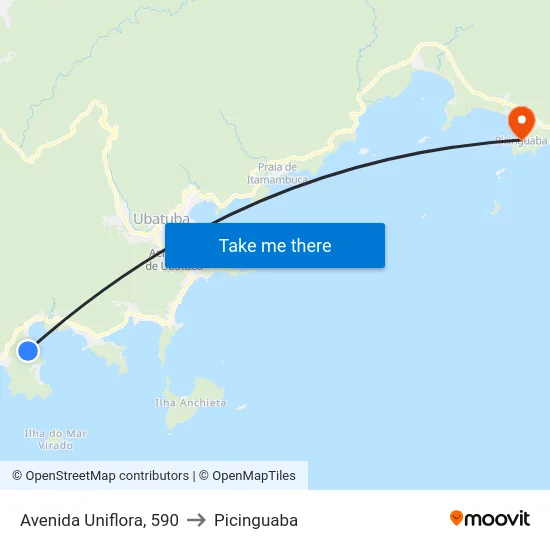 Avenida Uniflora, 590 to Picinguaba map