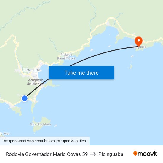 Rodovia Governador Mario Covas  59 to Picinguaba map