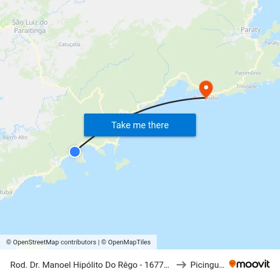 Rod. Dr. Manoel Hipólito Do Rêgo -  16771 - Lagoinha to Picinguaba map