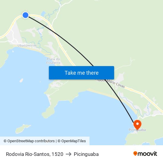 Rodovia Rio-Santos, 1520 to Picinguaba map