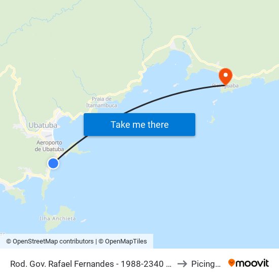 Rod. Gov. Rafael Fernandes - 1988-2340 - Praia Grande to Picinguaba map