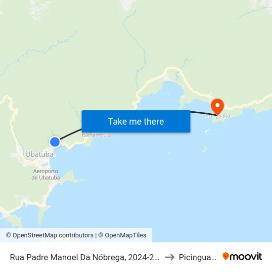 Rua Padre Manoel Da Nóbrega, 2024-2076 to Picinguaba map