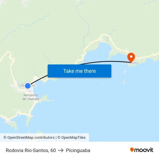 Rodovia Rio-Santos, 60 to Picinguaba map
