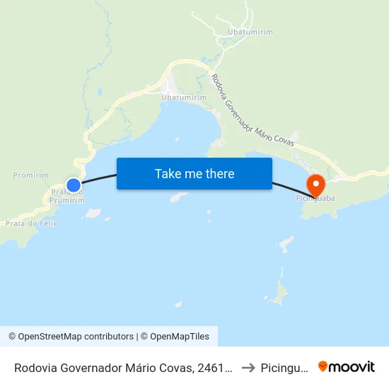 Rodovia Governador Mário Covas, 24619-25079 to Picinguaba map