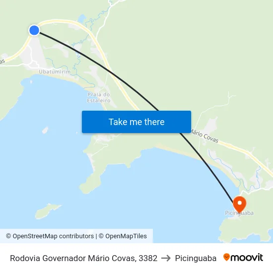Rodovia Governador Mário Covas, 3382 to Picinguaba map