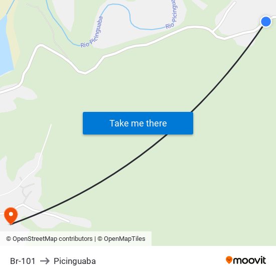 Br-101 to Picinguaba map