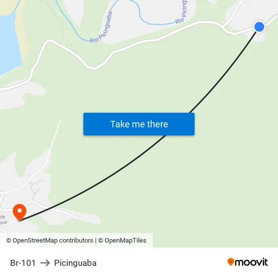 Br-101 to Picinguaba map