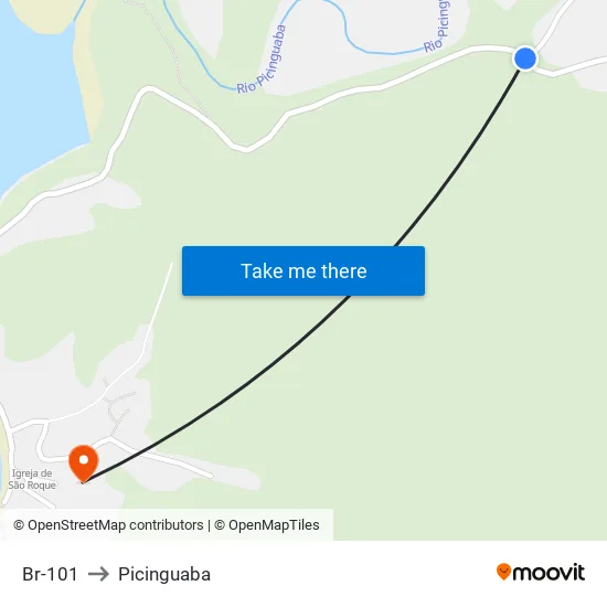 Br-101 to Picinguaba map