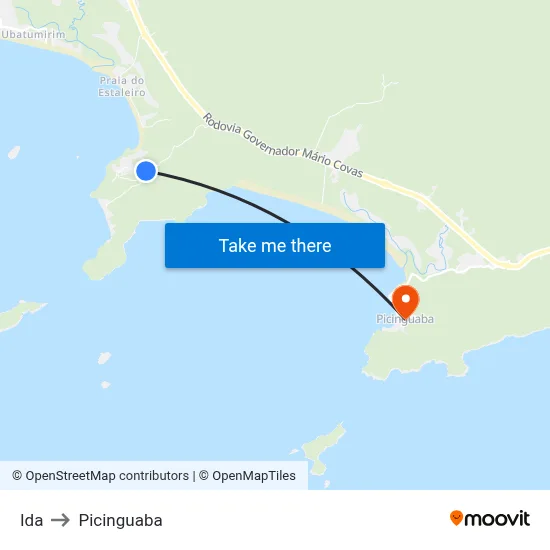 Ida to Picinguaba map
