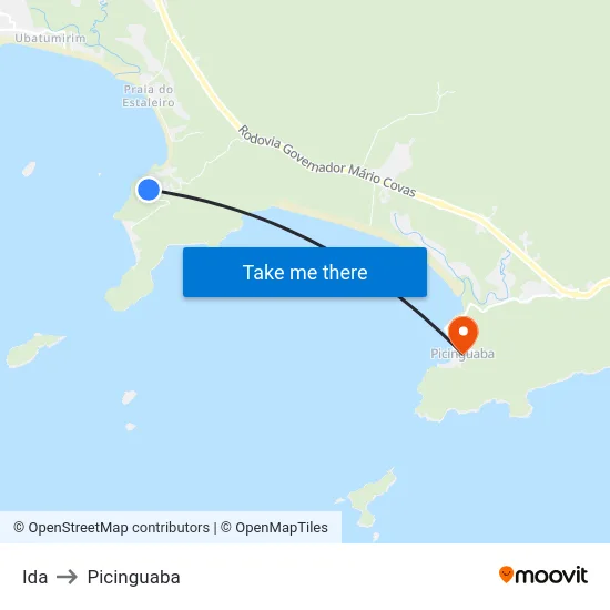 Ida to Picinguaba map