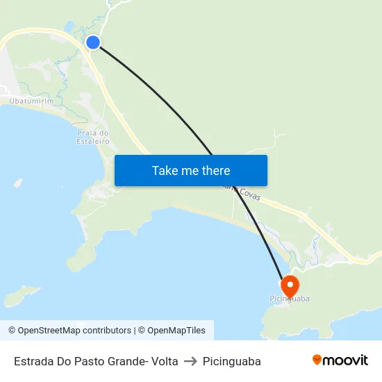 Estrada Do Pasto Grande- Volta to Picinguaba map