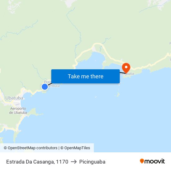 Estrada Da Casanga, 1170 to Picinguaba map