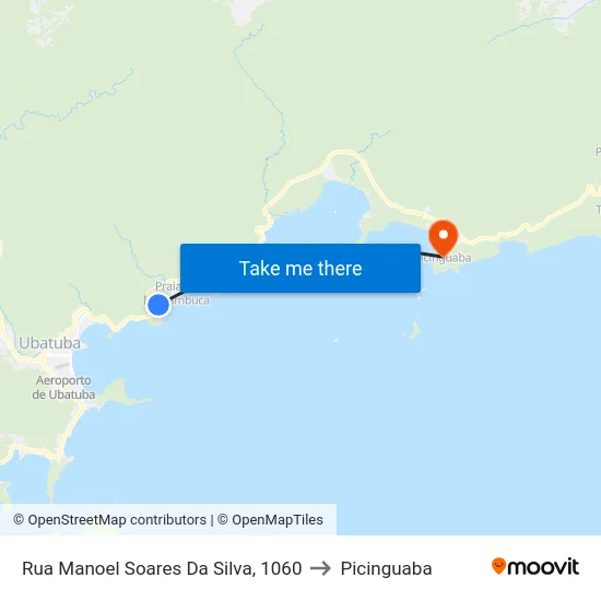 Rua Manoel Soares Da Silva, 1060 to Picinguaba map